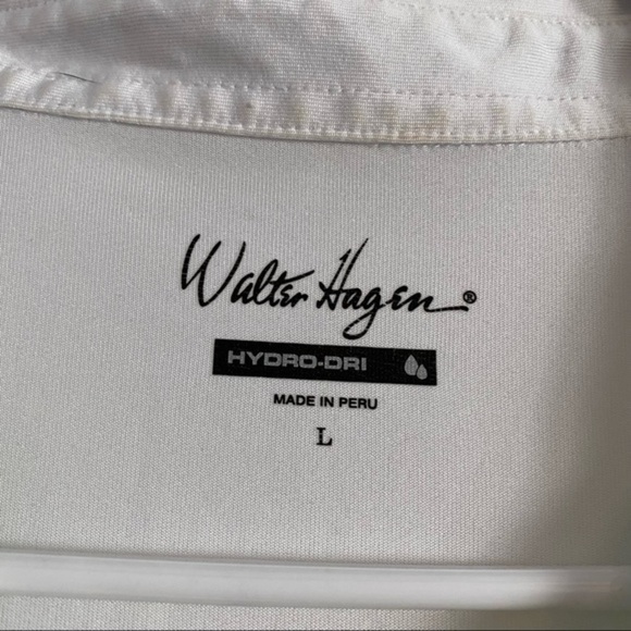 Walter Hagan • Green White Striped Collared Polo Shirt - Picture 4 of 5